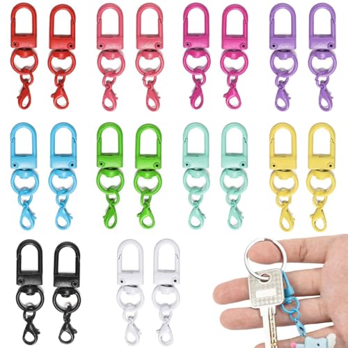 COYUN 20Pcs Schlüssel Karabiner, Bunte Hummer Haken, Schlüsselanhänger Bunt, Schlüsselanhänger Drehverschlüsse, Schlüsselanhänger DIY, Schlüsselringe Klein, Karabiner Klein, für Schlüssel, DIY Zubehör COYUN 20Pcs Schlüssel Karabiner, Bunte Hummer Haken, Schlüsselanhänger Bunt, Schlüsselanhänger Drehverschlüsse, Schlüsselanhänger DIY, Schlüsselringe Klein, Karabiner Klein, für Schlüssel, DIY Zubehör von COYUN