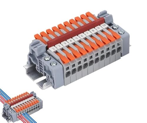 COZERI 10 Stk Hutschienen Klemmen Reihenklemmen, Durchgangsklemmen für 0,5-2,5mm² Kabel, Klemmblock Hutschiene für Elektroinstallation, Heimwerkerprojekte und schnelle Verdrahtung COZERI 10 Stk Hutschienen Klemmen Reihenklemmen, Durchgangsklemmen für 0,5-2,5mm² Kabel, Klemmblock Hutschiene für Elektroinstallation, Heimwerkerprojekte und schnelle Verdrahtung von COZERI