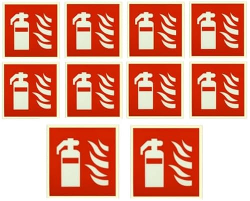 COZERI 10 stk Feuerlöscher Selbstklebend Nachleuchtend 15x15 cm Hochwertiges PVC Brandschutzzeichen für Haus Büro Baustelle und Auto Sicherheitsmarkierung Nach ISO für optimale Sichtbarkeit COZERI 10 stk Feuerlöscher Selbstklebend Nachleuchtend 15x15 cm Hochwertiges PVC Brandschutzzeichen für Haus Büro Baustelle und Auto Sicherheitsmarkierung Nach ISO für optimale Sichtbarkeit von COZERI