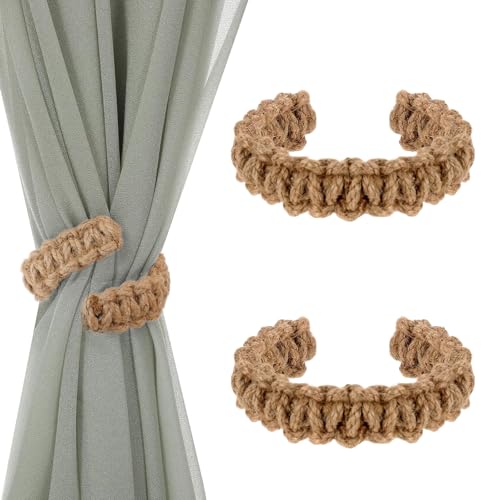 COZERI 2 Stück Boho Vorhang Raffhalter Gardinenhalter Vorhanghalter Baumwollseil Vorhang Eleganter Rustikale Seil Schnallen Binder für Zuhause Draußen Schlafzimmer Büro Dekorative Vorhänge COZERI 2 Stück Boho Vorhang Raffhalter Gardinenhalter Vorhanghalter Baumwollseil Vorhang Eleganter Rustikale Seil Schnallen Binder für Zuhause Draußen Schlafzimmer Büro Dekorative Vorhänge von COZERI