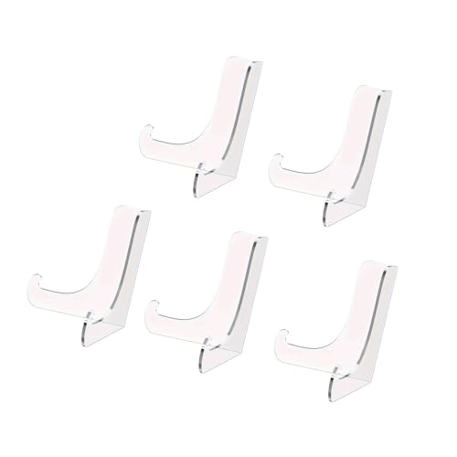 CPAOWEHF 5pcs Kleine Acryl Staffelei Halterständer Zum Anzeigen Von Tellern Karten Fotos Frame Books Magazine Und Mehr Auf Stabile Weise CPAOWEHF 5pcs Kleine Acryl Staffelei Halterständer Zum Anzeigen Von Tellern Karten Fotos Frame Books Magazine Und Mehr Auf Stabile Weise von CPAOWEHF