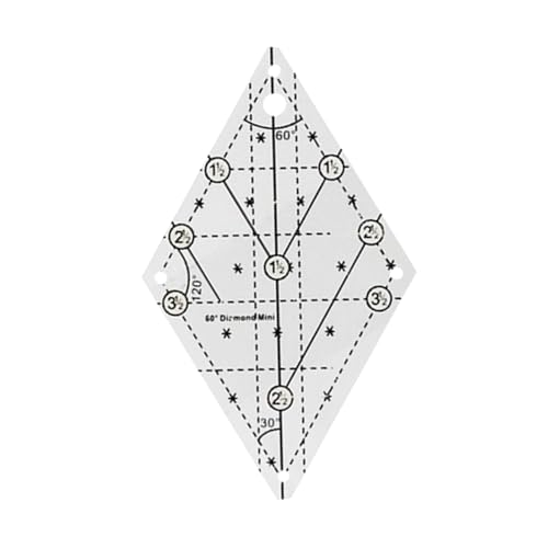 CPAOWEHF Acryl Patchwork Herrscher Quilt Lineal Nähen 60 Grad Quilt Vorlage Herrscher Für Handwerksquilt Und Nähen CPAOWEHF Acryl Patchwork Herrscher Quilt Lineal Nähen 60 Grad Quilt Vorlage Herrscher Für Handwerksquilt Und Nähen von CPAOWEHF