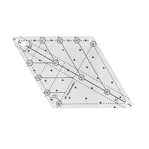 CPAOWEHF Acryl Patchwork Herrscher Quilt Lineal Nähen 60 Grad Quilt Vorlage Herrscher Für Handwerksquilt Und Nähen CPAOWEHF Acryl Patchwork Herrscher Quilt Lineal Nähen 60 Grad Quilt Vorlage Herrscher Für Handwerksquilt Und Nähen von CPAOWEHF