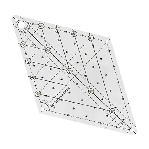 CPAOWEHF Acryl Patchwork Herrscher Quilt Lineal Nähen 60 Grad Quilt Vorlage Herrscher Für Handwerksquilt Und Nähen CPAOWEHF Acryl Patchwork Herrscher Quilt Lineal Nähen 60 Grad Quilt Vorlage Herrscher Für Handwerksquilt Und Nähen von CPAOWEHF