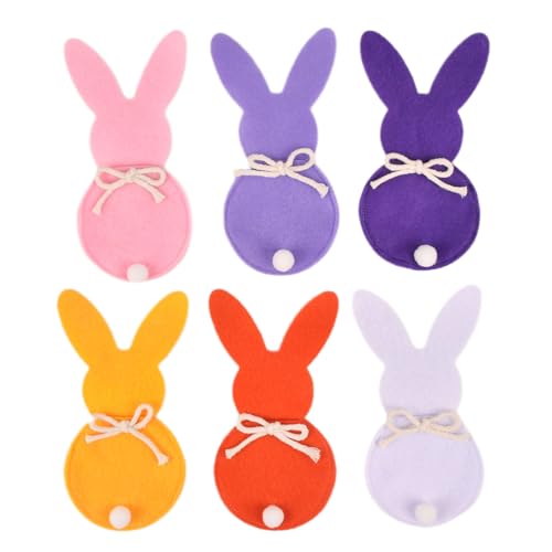 CPAOWEHF Besteckhalter in Hasenform, Besteckhalter für Frühlingstischarrangements, 6 Stück von CPAOWEHF