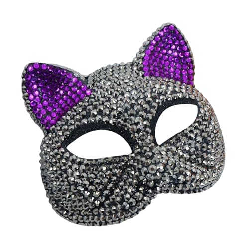 CPAOWEHF Strass-Maskerade, Katzengesicht für Damen und Herren, Cosplay, Party, Fotografie, Halloween-Dekoration CPAOWEHF Strass-Maskerade, Katzengesicht für Damen und Herren, Cosplay, Party, Fotografie, Halloween-Dekoration von CPAOWEHF