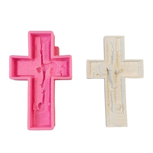 Mehrzweckkünstler Kreuzt Gipsform Set Robustes Silikonzubehör Für Home Decoration Craft Supplies Easy Release von CPAOWEHF