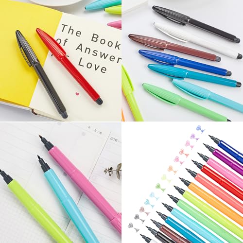 Pinselstift-Set, 0,4 mm, Filzstift, Bibelstift, Aquarellstifte, Kinder und Erwachsene, 12 Stück von CPAOWEHF