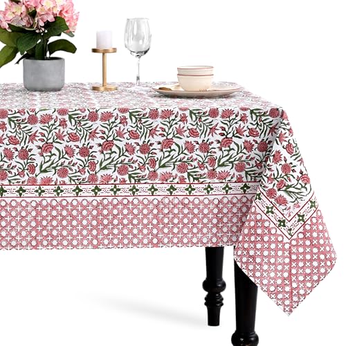 CPC Rechteckige Tischdecke, grauer indischer Blockdruck, Baumwollstoff, Bauernhaus-Tischdecke für draußen, Muttertag, Buffet, Hochzeit, 178 x 274 cm, roter Granat CPC Rechteckige Tischdecke, grauer indischer Blockdruck, Baumwollstoff, Bauernhaus-Tischdecke für draußen, Muttertag, Buffet, Hochzeit, 178 x 274 cm, roter Granat von CPC COTTON PRINT CLUB