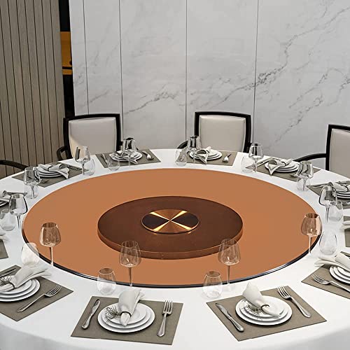 CPCPC Esstisch-Drehteller, Lazy Susan Drehteller, 360° drehbares Serviertablett, rund, großer Küchendrehteller, gehärtetes Glas, braun, mit Lagern, drehbare Platte for Teilen von Speisen CPCPC Esstisch-Drehteller, Lazy Susan Drehteller, 360° drehbares Serviertablett, rund, großer Küchendrehteller, gehärtetes Glas, braun, mit Lagern, drehbare Platte for Teilen von Speisen von CPCPC