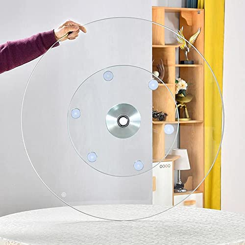 CPCPC Esstisch-Drehteller, runder Lazy Susan Drehteller, Serviertablett, Esstisch, Herzstück, gehärtetes Glas, Küche, 360° drehbare Platte for Familienrestaurant CPCPC Esstisch-Drehteller, runder Lazy Susan Drehteller, Serviertablett, Esstisch, Herzstück, gehärtetes Glas, Küche, 360° drehbare Platte for Familienrestaurant von CPCPC