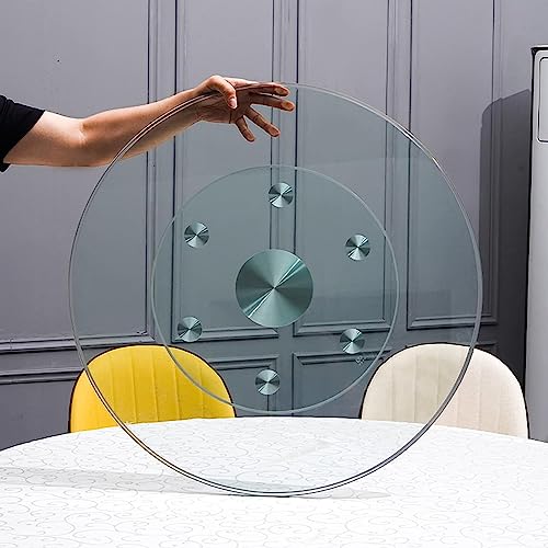 Esstisch-Drehteller, runder Glas-Drehteller Lazy Susan mit geräuschlosen Lagern, 60 cm–90 cm, großer Drehteller aus gehärtetem Glas, 360° leichtgängig drehbare Servierplatte, leicht zu teilen, 90 cm Esstisch-Drehteller, runder Glas-Drehteller Lazy Susan mit geräuschlosen Lagern, 60 cm–90 cm, großer Drehteller aus gehärtetem Glas, 360° leichtgängig drehbare Servierplatte, leicht zu teilen, 90 cm von CPCPC