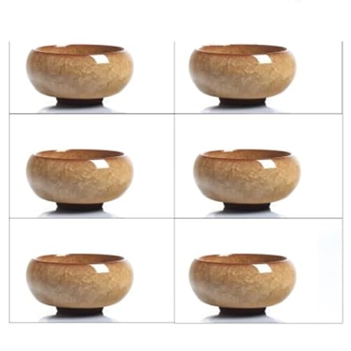 CPDDNGZMKK Teetassen-Sets 6 Stück 30 Ml Keramik Yixing Lila Ton Teeservice Crackle Glasur Kung Fu Teetasse Set Reise Chinesisches Porzellan Reise-Teeset(C) von CPDDNGZMKK