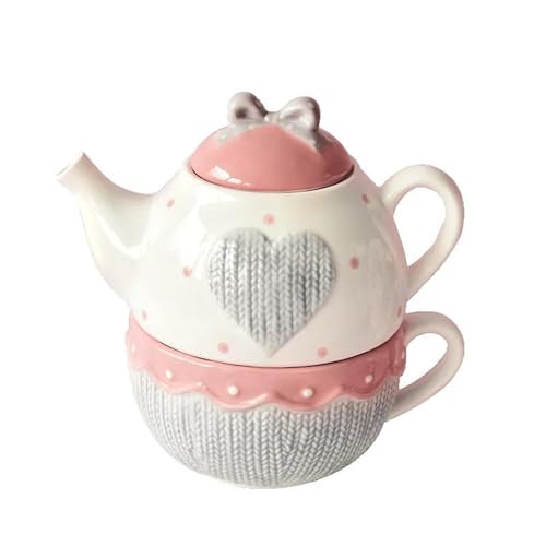 CPDDNGZMKK Teetassen-Sets Teekanne Teetasse Set Rosa Wolle Stricken Kaffeetasse Mikrowellengeeignet 400 Ml Keramik Tee Für EIN Kawaii Schleife Reise-Teeset CPDDNGZMKK Teetassen-Sets Teekanne Teetasse Set Rosa Wolle Stricken Kaffeetasse Mikrowellengeeignet 400 Ml Keramik Tee Für EIN Kawaii Schleife Reise-Teeset von CPDDNGZMKK
