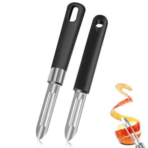 2 Stück Sparschäler, Schäler aus lebensmittelechtem Edelstahl mit Griff, Doppelklingen-Kartoffelschäler, Gemüseschäler für Kartoffeln, Karotten, Gurken, Äpfel, Birnen, Sparschäler Tupper 2 Stück Sparschäler, Schäler aus lebensmittelechtem Edelstahl mit Griff, Doppelklingen-Kartoffelschäler, Gemüseschäler für Kartoffeln, Karotten, Gurken, Äpfel, Birnen, Sparschäler Tupper von CPENG