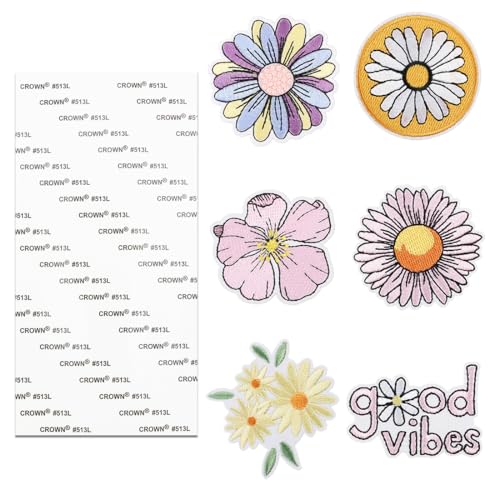 CPJJ 6 Stück Pack Blumenstickerei Bügelflicken, Flicken zum Aufbügeln, Aufnäher zum Aufbügeln, Bestickte Aufnäher, Bügelbilder für Hut, Jeans, Jacken Rucksäcke- DIY-Zubehör für Kleidung CPJJ 6 Stück Pack Blumenstickerei Bügelflicken, Flicken zum Aufbügeln, Aufnäher zum Aufbügeln, Bestickte Aufnäher, Bügelbilder für Hut, Jeans, Jacken Rucksäcke- DIY-Zubehör für Kleidung von CPJJ