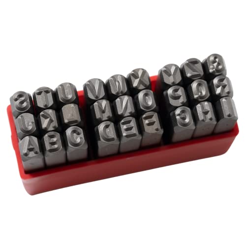 CPM Werkzeuge Buchstaben Stahlstempel, Metallstempel, Großbuchstabenstanzer, Alphabet-Stempel, Buchstaben (A-Z mit &), 3 mm (1/8 Zoll) von CPM