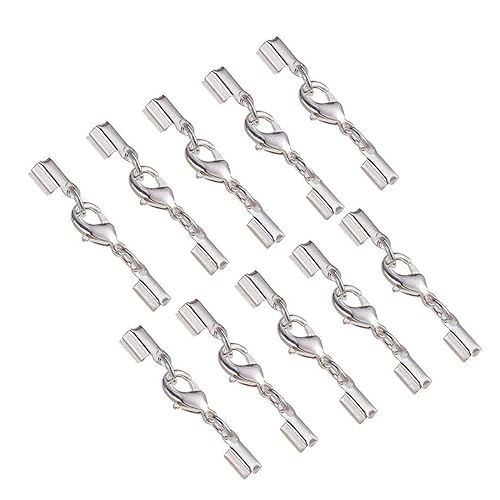 10 Stück Armband Verschlüsse,Verschlüsse für Armbänder,Schmuck Karabinerverschluss Set Für Ketten, Lederband, Schmuck, DIY Halskette Armband Verschluss Haken von CPRNQY