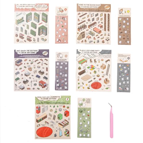 5 Set 3d Sticker Scene, 3d Sticker, Room Stickers Book, Szenen Aufkleber Kinder, Miniatur Haus Cute Stickers Kinder,Mit 3D Effekt Für Für Möbel Laptops Wände Telefonhüllen 5 Set 3d Sticker Scene, 3d Sticker, Room Stickers Book, Szenen Aufkleber Kinder, Miniatur Haus Cute Stickers Kinder,Mit 3D Effekt Für Für Möbel Laptops Wände Telefonhüllen von CPRNQY