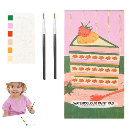 Mini Malbuch, Malbuch Mit Wasserfarben, Aquarell Malbuch, Mini Paint Pad, Aquarell Malbuch Kinder, Malbuch Mit Pinsel, Malbuch Mit Eingebauten Pigmenten, Malbuch Wasserfarben für Kids and Erwachsener Mini Malbuch, Malbuch Mit Wasserfarben, Aquarell Malbuch, Mini Paint Pad, Aquarell Malbuch Kinder, Malbuch Mit Pinsel, Malbuch Mit Eingebauten Pigmenten, Malbuch Wasserfarben für Kids and Erwachsener von CPRNQY