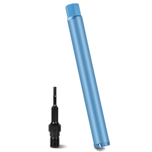 CPROSP 1¼" UNC Kernbohrer Ø 52mm L 460mm, Bohrkrone mit SDS PLUS Adapter, Kernbohrkrone für Bohren in Beton, Stahlbeton, Mauerwerk und Stein, für Kernbohrgerät, Blau CPROSP 1¼" UNC Kernbohrer Ø 52mm L 460mm, Bohrkrone mit SDS PLUS Adapter, Kernbohrkrone für Bohren in Beton, Stahlbeton, Mauerwerk und Stein, für Kernbohrgerät, Blau von CPROSP