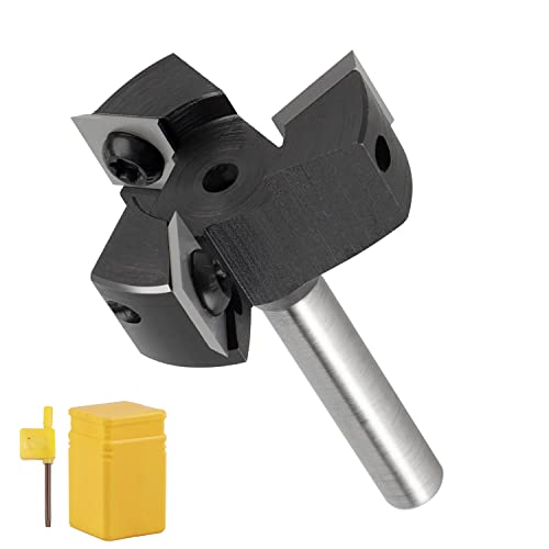 CPROSP Planfräser 8mm Schaft für Holz, Hobelfräser für Oberfräse mit 39mm Schnittdurchmesser, Abrichtfräser mit 3 Klingen, Spoilboard Fräser zum Professionellen Glätten und Nivellieren CPROSP Planfräser 8mm Schaft für Holz, Hobelfräser für Oberfräse mit 39mm Schnittdurchmesser, Abrichtfräser mit 3 Klingen, Spoilboard Fräser zum Professionellen Glätten und Nivellieren von CPROSP