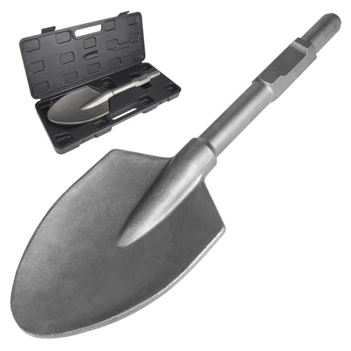 CPROSP SDS HEX Asphaltmeißel/Breitmeißel Breiter Lehm Spaten zum Entfernen, SDS HEX Schaufelmeißel 135 x 440 mm Sechskant-Aufnahme 30 mm von Hartem Schmutz Ton und Losem Beton CPROSP SDS HEX Asphaltmeißel/Breitmeißel Breiter Lehm Spaten zum Entfernen, SDS HEX Schaufelmeißel 135 x 440 mm Sechskant-Aufnahme 30 mm von Hartem Schmutz Ton und Losem Beton von CPROSP