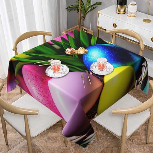 CPyuqw Bunte Ostereier-Tischdecke mit elegantem Druck, wasserabweisend, strapazierfähig, für den Innen- und Außenbereich CPyuqw Bunte Ostereier-Tischdecke mit elegantem Druck, wasserabweisend, strapazierfähig, für den Innen- und Außenbereich von CPyuqw