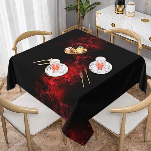 CPyuqw Explosion Burst Tischdecke, quadratisch, elegant, bedruckt, wasserabweisend, strapazierfähig, für den Innen- und Außenbereich geeignet, Rot / Schwarz CPyuqw Explosion Burst Tischdecke, quadratisch, elegant, bedruckt, wasserabweisend, strapazierfähig, für den Innen- und Außenbereich geeignet, Rot / Schwarz von CPyuqw