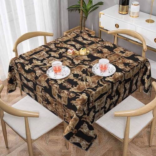 CPyuqw Golden Retrievers Quadratische Tischdecke mit elegantem Druck, wasserabweisend, strapazierfähig, für den Innen- und Außenbereich CPyuqw Golden Retrievers Quadratische Tischdecke mit elegantem Druck, wasserabweisend, strapazierfähig, für den Innen- und Außenbereich von CPyuqw