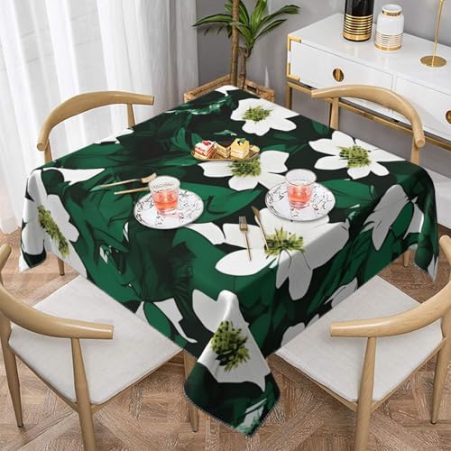 CPyuqw Hunter Green Floral Petals Pattern Elegant Print Square Tablecloth - Water Washable Durable Dining Table Cover for Indoor & Outdoor Use CPyuqw Hunter Green Floral Petals Pattern Elegant Print Square Tablecloth - Water Washable Durable Dining Table Cover for Indoor & Outdoor Use von CPyuqw