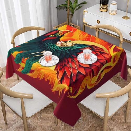 CPyuqw Phoenix Quadratische Tischdecke mit elegantem Druck, wasserabweisend, strapazierfähig, für den Innen- und Außenbereich CPyuqw Phoenix Quadratische Tischdecke mit elegantem Druck, wasserabweisend, strapazierfähig, für den Innen- und Außenbereich von CPyuqw
