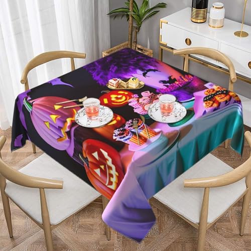 CPyuqw Quadratische Tischdecke für Halloween, Karneval, Party, eleganter Druck, wasserwaschbar, langlebig, Esstischabdeckung für den Innen- und Außenbereich CPyuqw Quadratische Tischdecke für Halloween, Karneval, Party, eleganter Druck, wasserwaschbar, langlebig, Esstischabdeckung für den Innen- und Außenbereich von CPyuqw