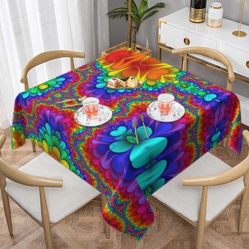 CPyuqw Quadratische Tischdecke in hellen Farben, eleganter Druck, wasserabweisend, strapazierfähig, für den Innen- und Außenbereich CPyuqw Quadratische Tischdecke in hellen Farben, eleganter Druck, wasserabweisend, strapazierfähig, für den Innen- und Außenbereich von CPyuqw