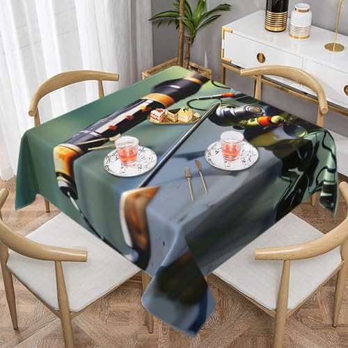 CPyuqw Quadratische Tischdecke mit Angelruten-Motiv, wasserabweisend, strapazierfähig, für den Innen- und Außenbereich CPyuqw Quadratische Tischdecke mit Angelruten-Motiv, wasserabweisend, strapazierfähig, für den Innen- und Außenbereich von CPyuqw