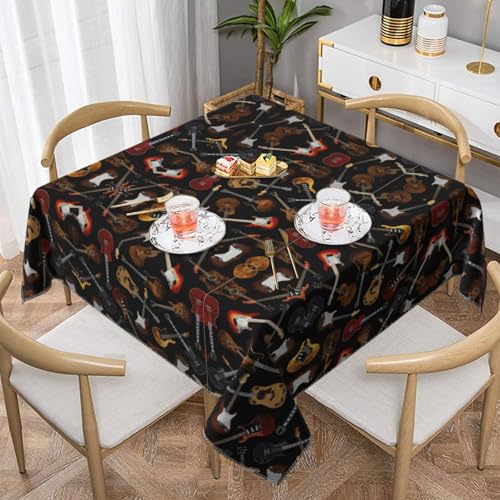 CPyuqw Quadratische Tischdecke mit Gitarren-Motiv, wasserabweisend, strapazierfähig, für den Innen- und Außenbereich CPyuqw Quadratische Tischdecke mit Gitarren-Motiv, wasserabweisend, strapazierfähig, für den Innen- und Außenbereich von CPyuqw