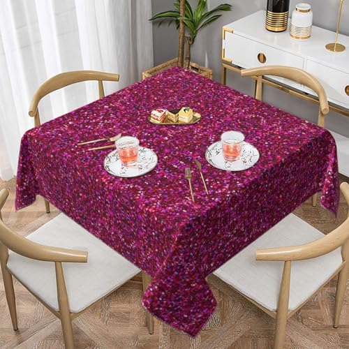 CPyuqw Quadratische Tischdecke mit Glitzermuster, eleganter Druck, wasserabweisend, strapazierfähig, für den Innen- und Außenbereich CPyuqw Quadratische Tischdecke mit Glitzermuster, eleganter Druck, wasserabweisend, strapazierfähig, für den Innen- und Außenbereich von CPyuqw