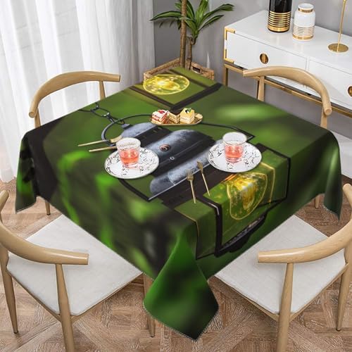 CPyuqw Quadratische Tischdecke mit Glühwürmchen und Laterne, eleganter Druck, wasserabweisend, strapazierfähig, für den Innen- und Außenbereich CPyuqw Quadratische Tischdecke mit Glühwürmchen und Laterne, eleganter Druck, wasserabweisend, strapazierfähig, für den Innen- und Außenbereich von CPyuqw