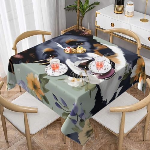 CPyuqw Quadratische Tischdecke mit Hundeblumen-Motiv, wasserabweisend, strapazierfähig, für den Innen- und Außenbereich CPyuqw Quadratische Tischdecke mit Hundeblumen-Motiv, wasserabweisend, strapazierfähig, für den Innen- und Außenbereich von CPyuqw