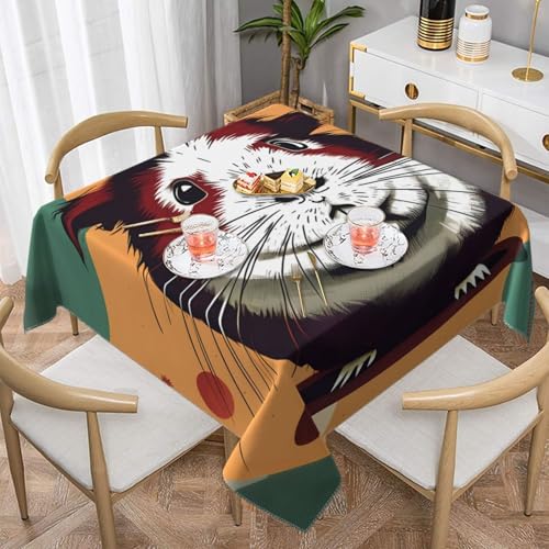 CPyuqw Quadratische Tischdecke mit Meerschweinchen-Muster, wasserabweisend, strapazierfähig, für den Innen- und Außenbereich CPyuqw Quadratische Tischdecke mit Meerschweinchen-Muster, wasserabweisend, strapazierfähig, für den Innen- und Außenbereich von CPyuqw