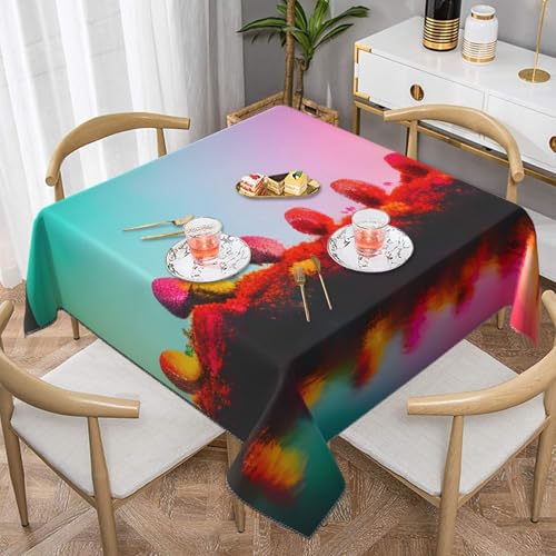 CPyuqw Quadratische Tischdecke mit elegantem Druck, waschbar, strapazierfähig, für den Innen- und Außenbereich CPyuqw Quadratische Tischdecke mit elegantem Druck, waschbar, strapazierfähig, für den Innen- und Außenbereich von CPyuqw
