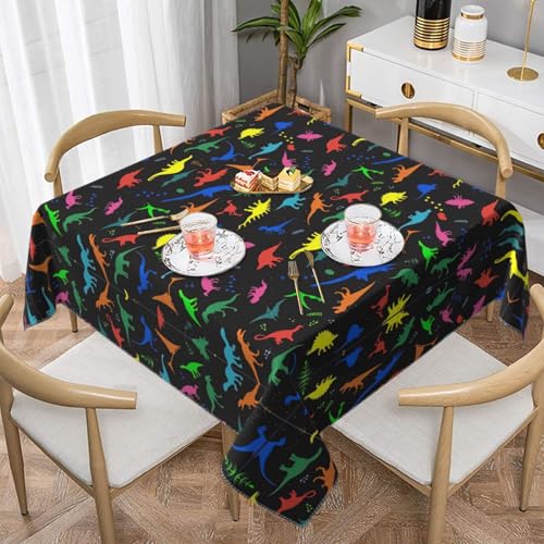 CPyuqw Quadratische Tischdecke mit süßem Dinosa, eleganter Druck, wasserabweisend, strapazierfähig, für den Innen- und Außenbereich CPyuqw Quadratische Tischdecke mit süßem Dinosa, eleganter Druck, wasserabweisend, strapazierfähig, für den Innen- und Außenbereich von CPyuqw