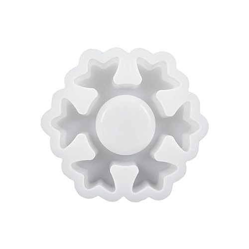 1/4 Teelichthalter, Epoxidharz, Schneeflocke, Silikonform, Ornament, Schneeflockenformen, Baumform, Kerzenständer von CQEAZ