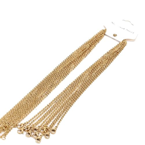 10 Stück Halskette Gliederkabel Kette mit Karabinerverschlüssen, flache O-Kette, Schmuckhandwerk, dünn, für Schmuckherstellung, Halskette, Link mit Karabinerverschlüssen, Schmuckkomponenten, Statement 10 Stück Halskette Gliederkabel Kette mit Karabinerverschlüssen, flache O-Kette, Schmuckhandwerk, dünn, für Schmuckherstellung, Halskette, Link mit Karabinerverschlüssen, Schmuckkomponenten, Statement von CQEAZ