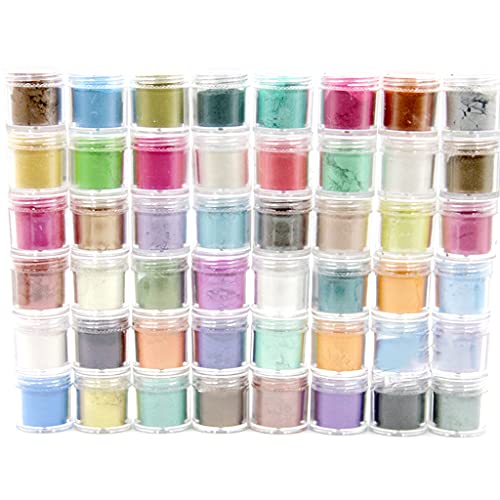 48 Farben Kosmetikqualität Perlglanz natürlicher Glimmer Mineralpulver Epoxidharz Farbpulver Nägel von CQEAZ
