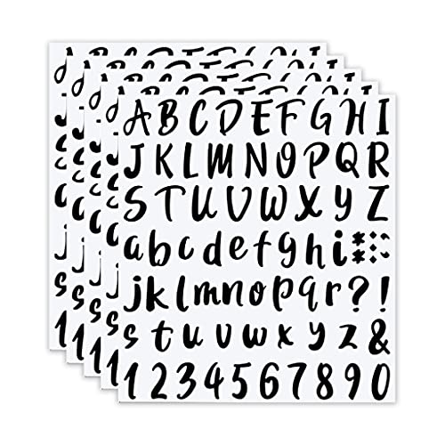 5 Blatt Buchstaben Zahlen Aufkleber Büro Dokumente Klassifizierung Etiketten Kategorie Werkzeuge Büro Heimbedarf Klebebuchstaben Etiketten für Kinder Kleidung für Möbel Stoff von CQEAZ