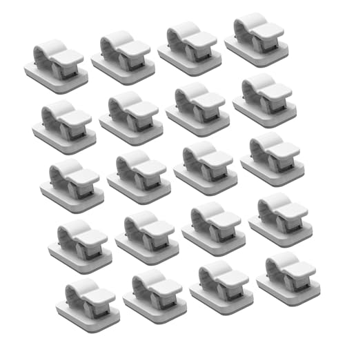CQEAZ 20 Stück selbstklebende Kabel-Clips, Kabel-Organizer, selbstklebende Klemmen für einfaches Kabelmanagement in Zuhause, Büro, Kabelhalter CQEAZ 20 Stück selbstklebende Kabel-Clips, Kabel-Organizer, selbstklebende Klemmen für einfaches Kabelmanagement in Zuhause, Büro, Kabelhalter von CQEAZ