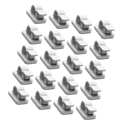 CQEAZ 20 Stück selbstklebende Kabel-Clips, Kabel-Organizer, selbstklebende Klemmen für einfaches Kabelmanagement in Zuhause, Büro, Kabelhalter CQEAZ 20 Stück selbstklebende Kabel-Clips, Kabel-Organizer, selbstklebende Klemmen für einfaches Kabelmanagement in Zuhause, Büro, Kabelhalter von CQEAZ