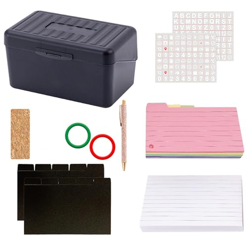 CQEAZ 350 Blatt Taschennotizblöcke, Notizpapier und farbige Notizkarten-Set mit Aufkleberbindern, Trennblättern, Ringen, Stiftaufbewahrung, Notizpapier von CQEAZ