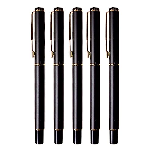 CQEAZ 5 Stück/Set Füllfederhalter, Metallstifte, 0,5 mm, Business-Stifte, glattes Schreiben, Schule, Bürobedarf von CQEAZ